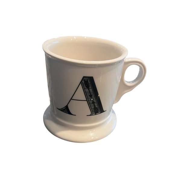 Anthropologie "The Bistro Tile Stoneware Mug” Monogram Edition Letter A - Picture 9 of 9